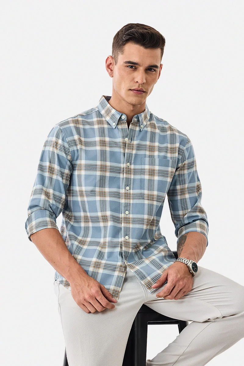سنيتش 100% Cotton Checks Regular Fit Shirt